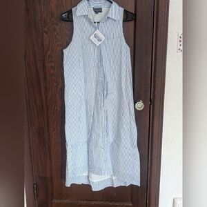 New With Tags Duffield Lane Regan Dress Sky Blue Polo Button Down Dress Size Sma